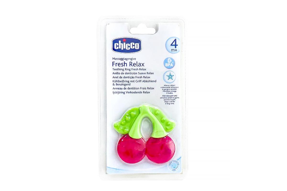 CHICCO FRESH RELAX CHERRY TEETHERS FROM 4 MONTHS 1 PC - Milano Pharmacy