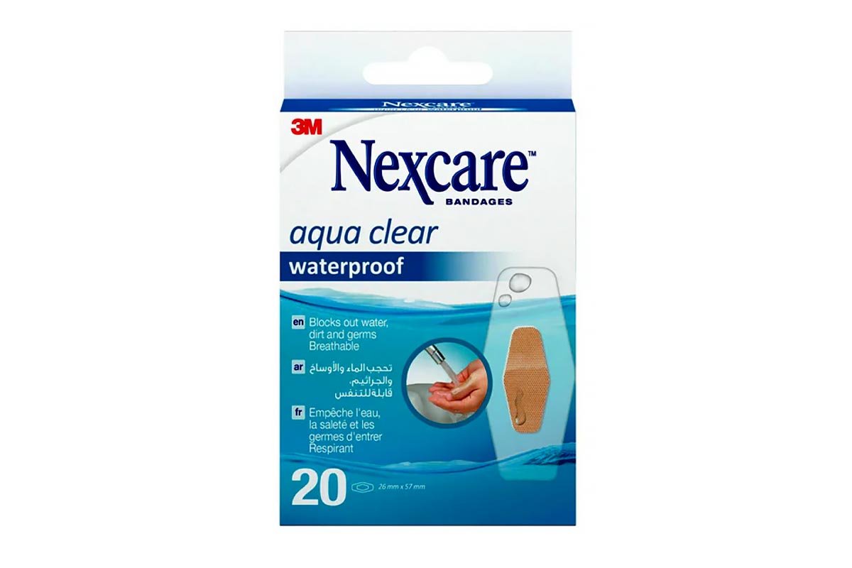 NEXCARE AQUA CLEAR WATERPROOF 26X57MM 20 PIECES - Milano Pharmacy