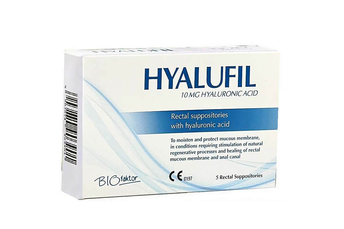 BIOFAKTOR HYALUFIL 10MG HYALURONIC ACID 5 RECTAL SUPPOSITORIES - Milano Pharmacy