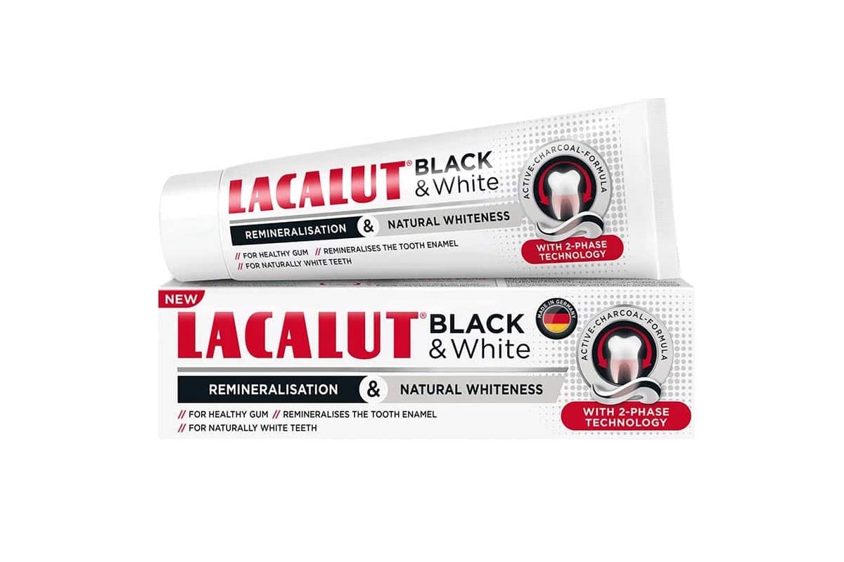 LACALUT BLACK AND WHITE TOOTHPASTE 75 ML - Milano Pharmacy