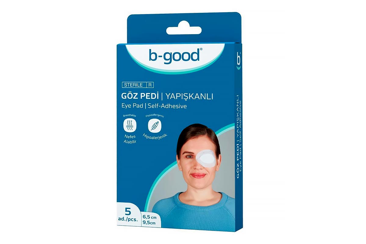 B GOOD EYE PAD 6.5CM X 9.5CM 5 PCS - Milano Pharmacy