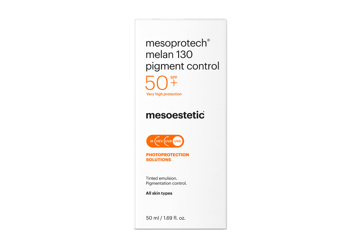 MESOESTETIC MELAN 130 PIGMENT CONTROL ALL SKIN TYPES SPF50 PLUS TINTED 50 ML - Milano Pharmacy