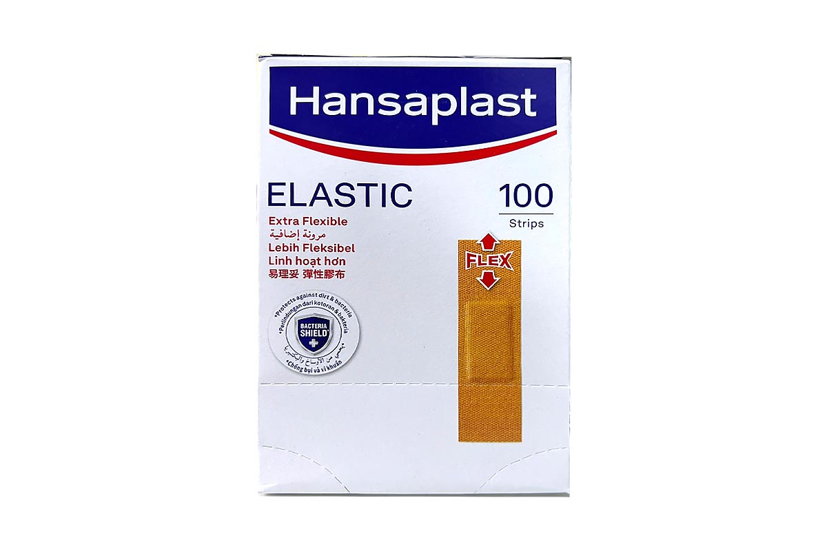 HANSAPLAST ELASTIC EXTRA FLEXIBLE PLASTER STRIP 100 PCS - Milano Pharmacy