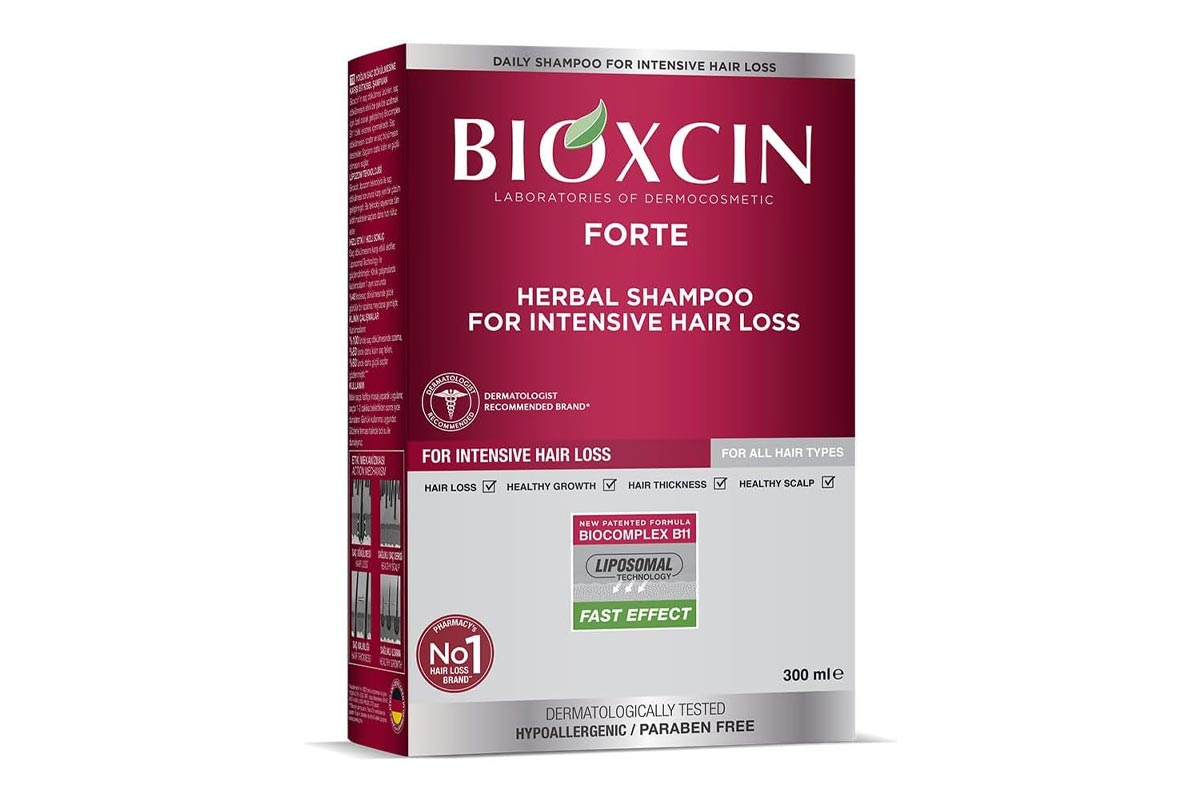 BIOXCIN FORTE HERBAL SHAMPOO FOR INTENSIVE  HAIR LOSS 300 ML - Milano Pharmacy