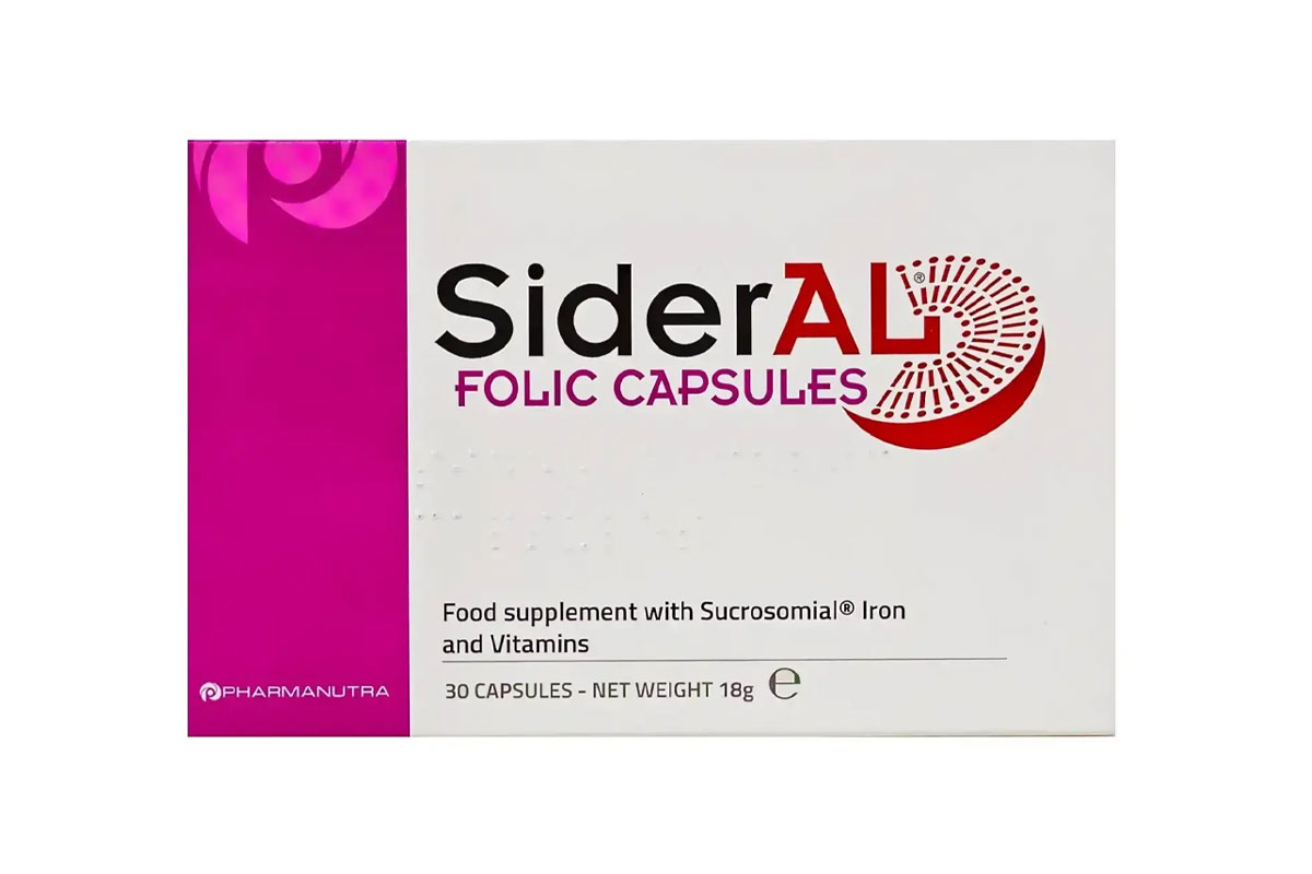 PHARMANUTRA SIDERAL FOLIC 30 CAPSULES - Milano Pharmacy