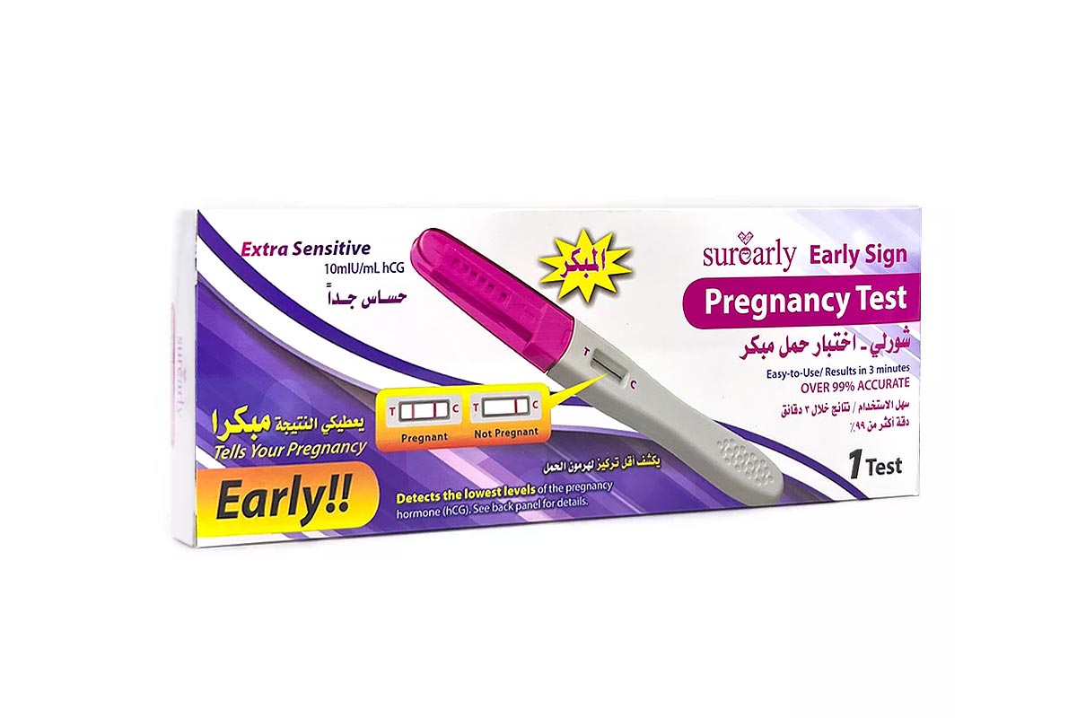 SUREARLY EARLY SING PREGNANCY TEST 1 PCS - Milano Pharmacy