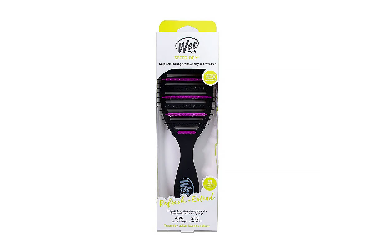 WET BRUSH HAIR BRUSH CHARCOAL INFUSED SPEED - Milano Pharmacy