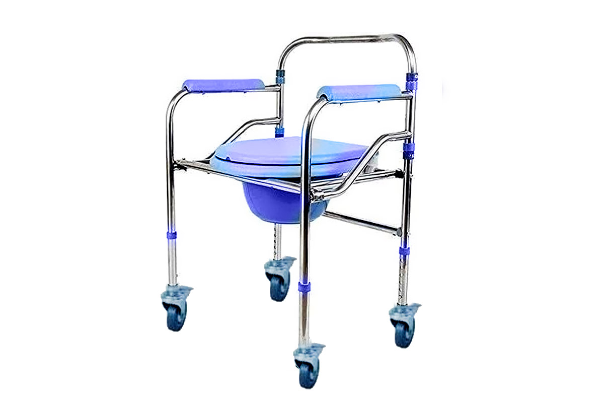 NOVALION COMMODE CHAIR WITH WHEEL  A-12 - Milano Pharmacy