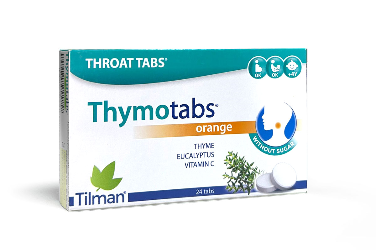 TILMAN THYMOTABS ORANGE LOZENGES 24 TABLETS - Milano Pharmacy