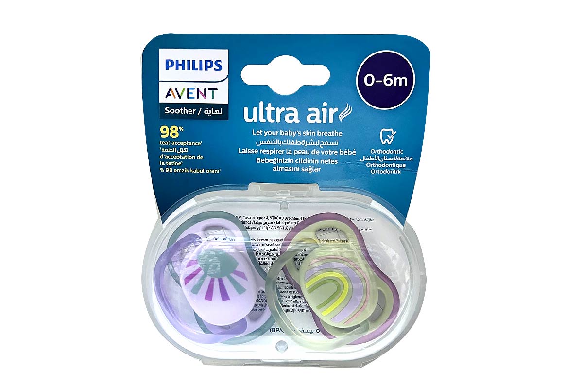 PHILIPS AVENT ULTRA AIR SOOTHER SUN AND RAINBOW 0-6 MONTH GIRL - Milano Pharmacy
