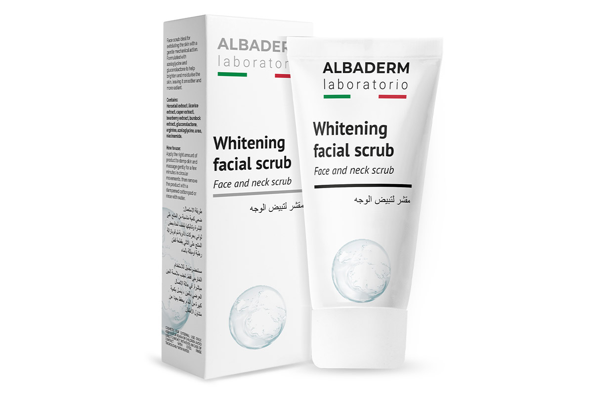 ALBADERM WHITENING FACIAL SCRUB FACE AND NECK SCRUB 100 ML - Milano Pharmacy