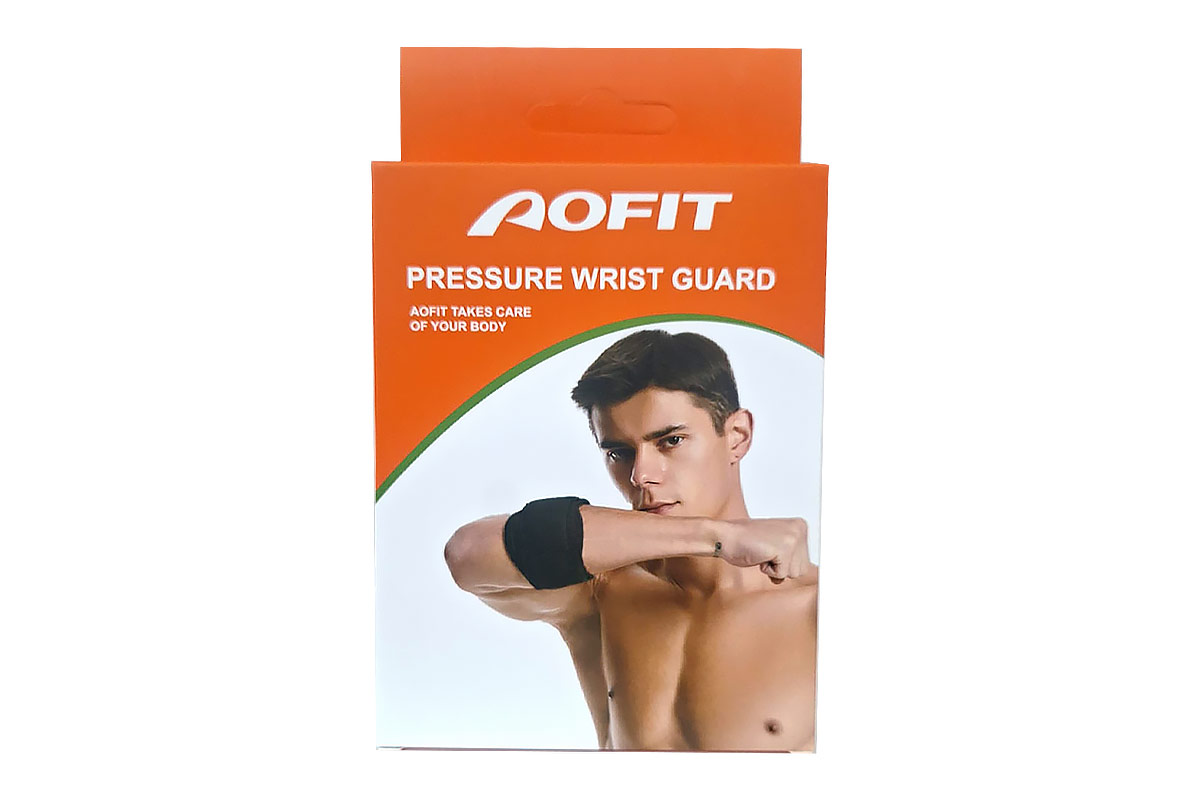 AOFIT PRESSURE WRIST GUARD TENNIS ELBOW FREE SIZE BOTH HAND 1 PCS - Milano Pharmacy