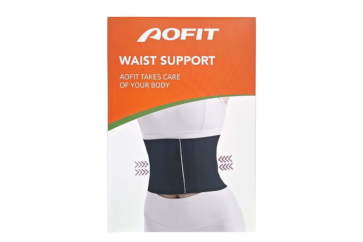 AOFIT WAIST SUPPORT SHAPER ELASTIC SLIM BELT BLACK COLOR SIZE XXL - Milano Pharmacy