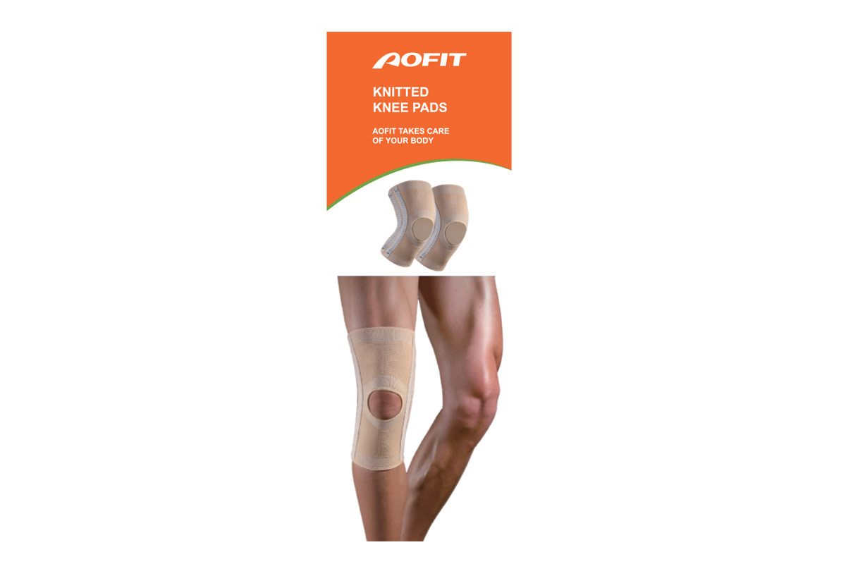 AOFIT KNITTED KNEE PADS OPEN PATEL ELASTIC SIZE M 1 PCS - Milano Pharmacy