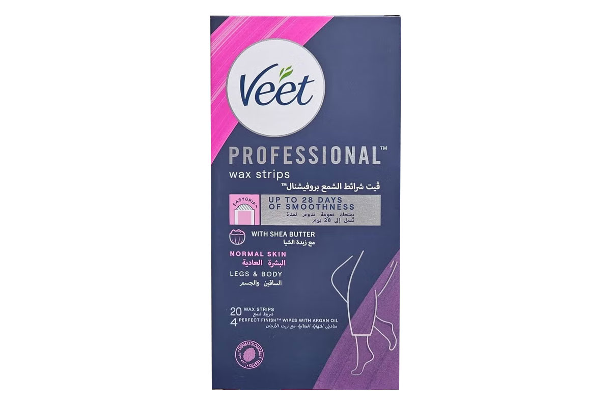 VEET EASY GEL BODY AND LEGS NORMAL SKIN 20 WAX STRIPS - Milano Pharmacy