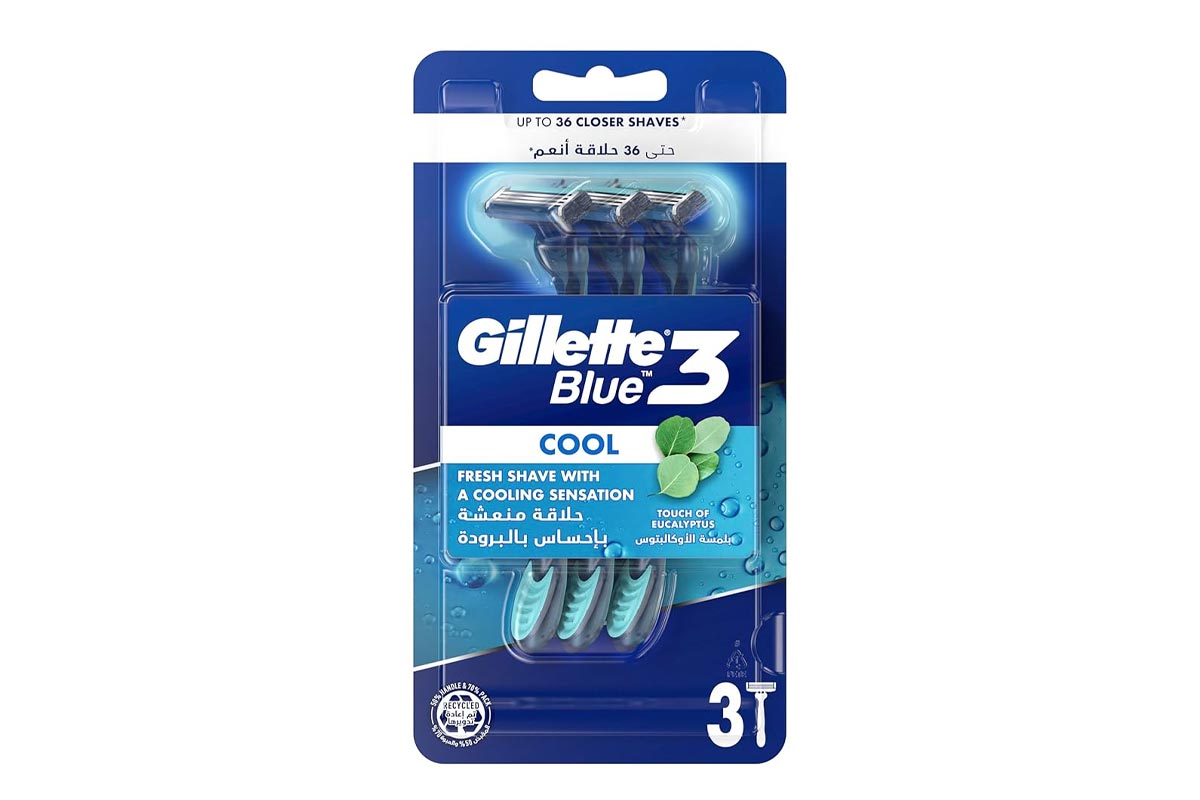 GILLETTE BLUE 3 COOL RAZOR 3 PIECES - Milano Pharmacy