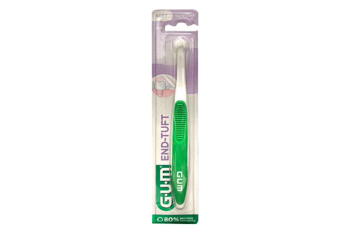GUM SOFT BRUSH END TUFT TOOTHBRUSH COLOR GREEN 308 N - Milano Pharmacy