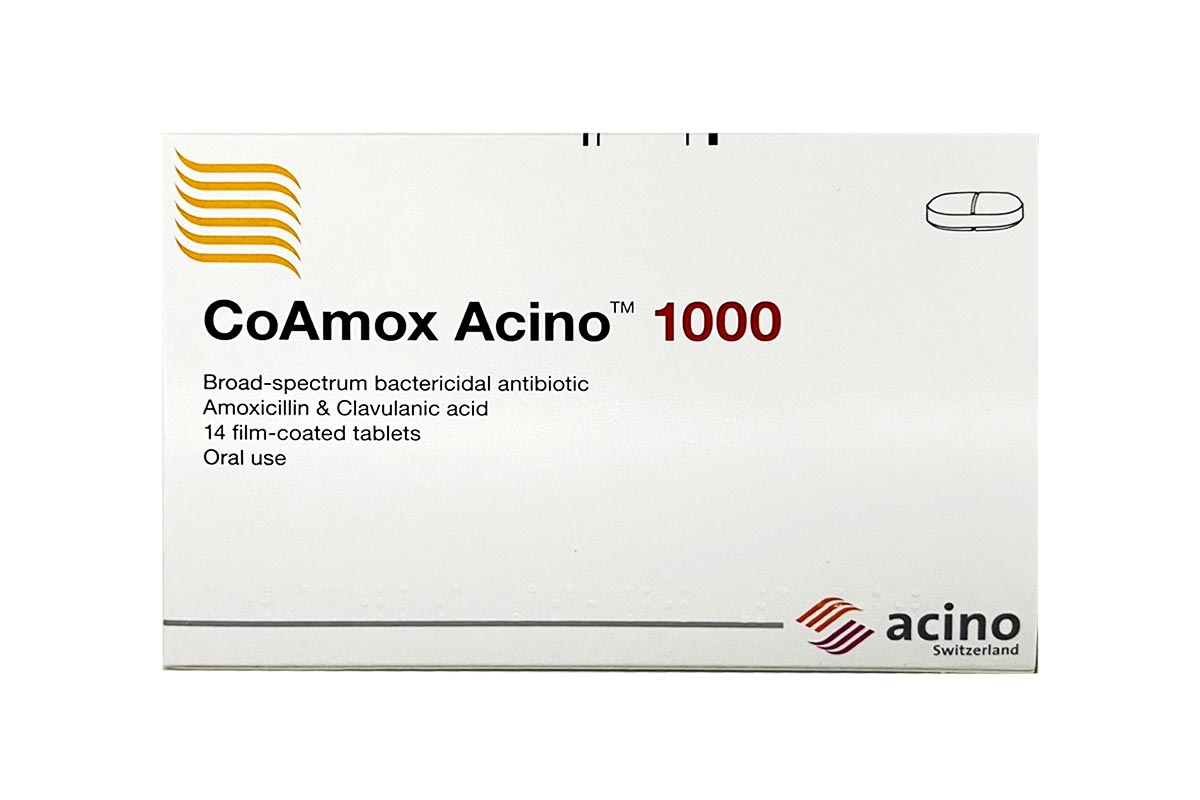 COAMOX ACINO 1000 MG 14 TABLETS - Milano Pharmacy