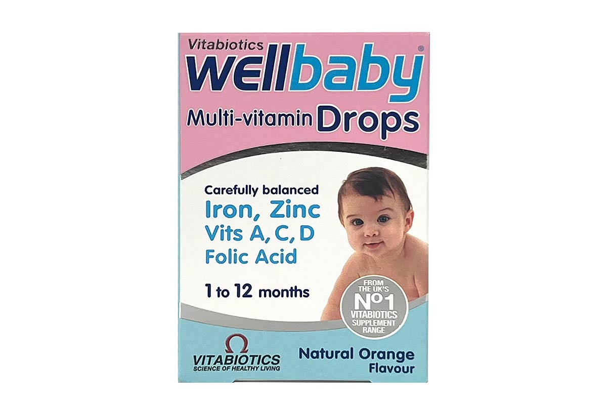 VITABIOTICS WELLBABY MULTIVITAMINS DROPS FROM 1 TO 12 MONTHS 30 ML - Milano Pharmacy