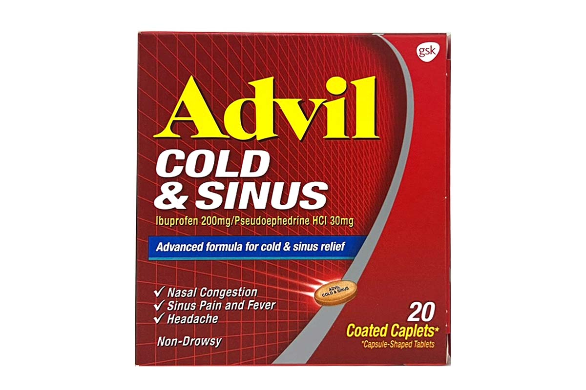 ADVIL COLD AND SINUS 20 CAPLETS - Milano Pharmacy