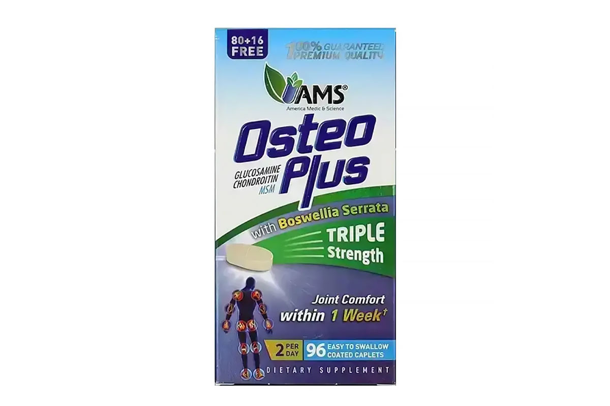 AMS OSTEO PLUS GLUCOSAMINE 96 CAPLETS - Milano Pharmacy