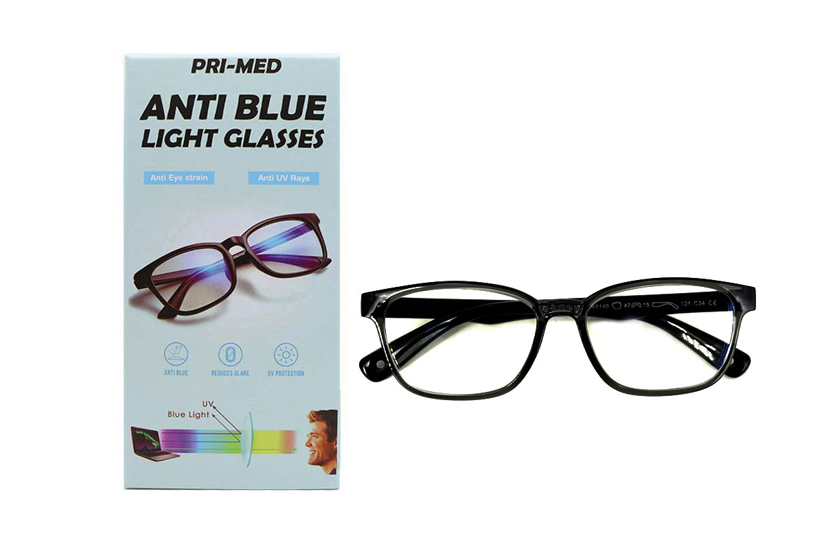 PRIMED ANTI BLUE LIGHT GLASSES KIDS COLOR BLACK - Milano Pharmacy