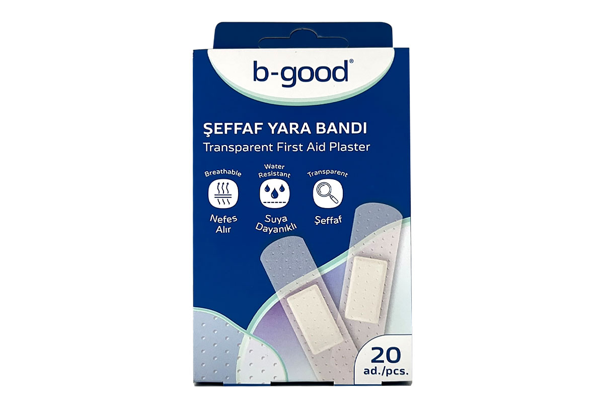 B GOOD TRANSPARENT FIRST AID PLASTER 20PCS - Milano Pharmacy