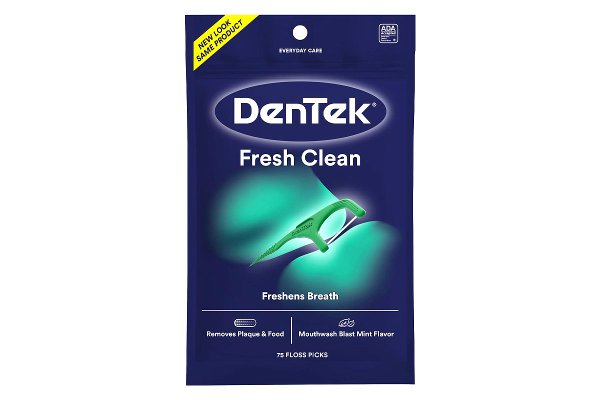 DENTEK FRESH CLEAN SENSITIVE TEETH AND GUMS 75 FLOSS PICK - Milano Pharmacy