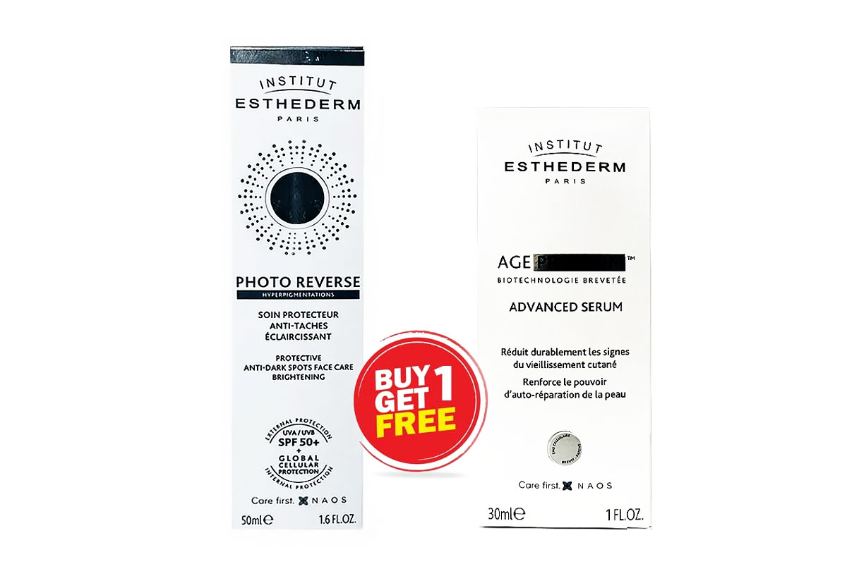 BOX BUY1GET1 INSTITUT ESTHEDERM AGE PROTEOM SERUM 30 ML PLUS PHOTO REVERSE 50 ML - Milano Pharmacy
