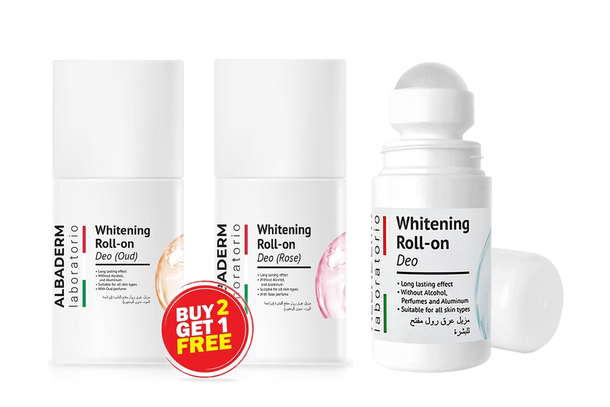 BUY2GET1 ALBADERM WHITENING ROLL ON DEO 50 ML - Milano Pharmacy