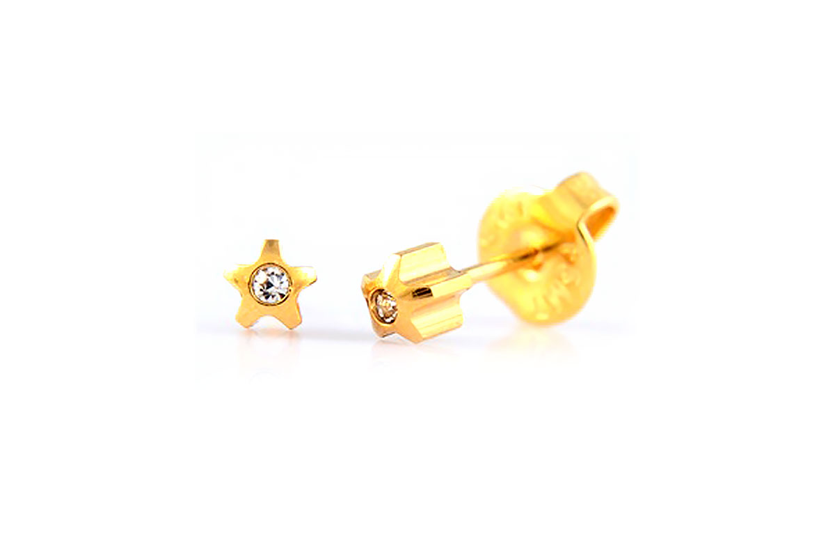 PRIMED EAR PIERCING 24 - 454H 4MM STAR 1.5MM CRYSTAL CLEAR - Milano Pharmacy