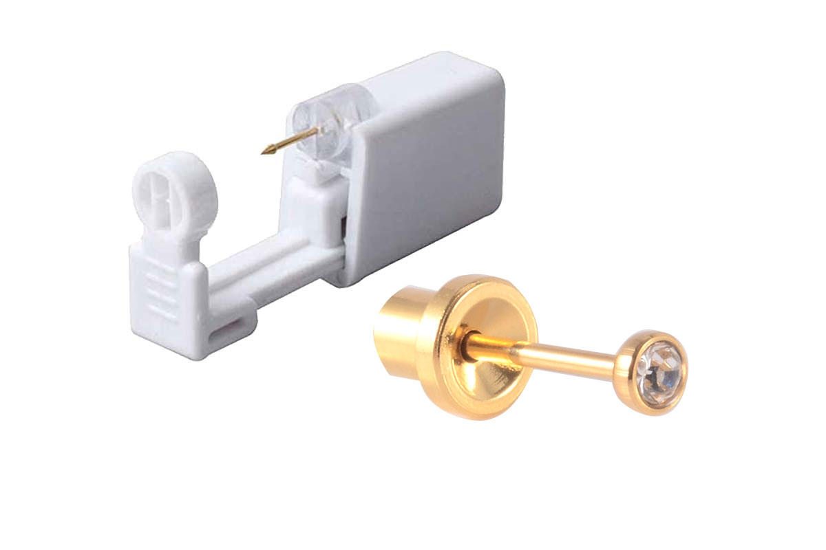 PRIMED EAR PIERCING S26-204 H 3MM CRYSTAL CLEAR WITH GUN - Milano Pharmacy