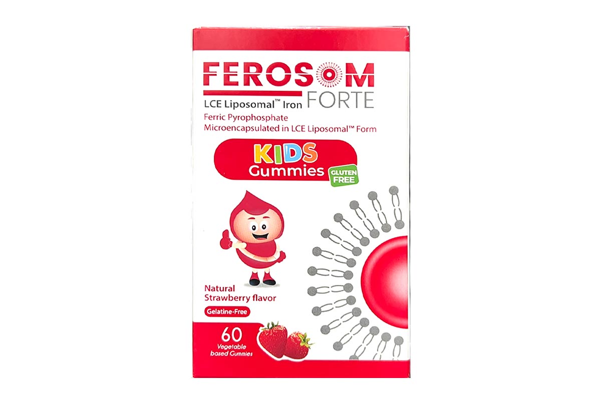 FEROSOM FORTE KIDS STRAWBERRY FLAVOR 60 GUMMIES - Milano Pharmacy