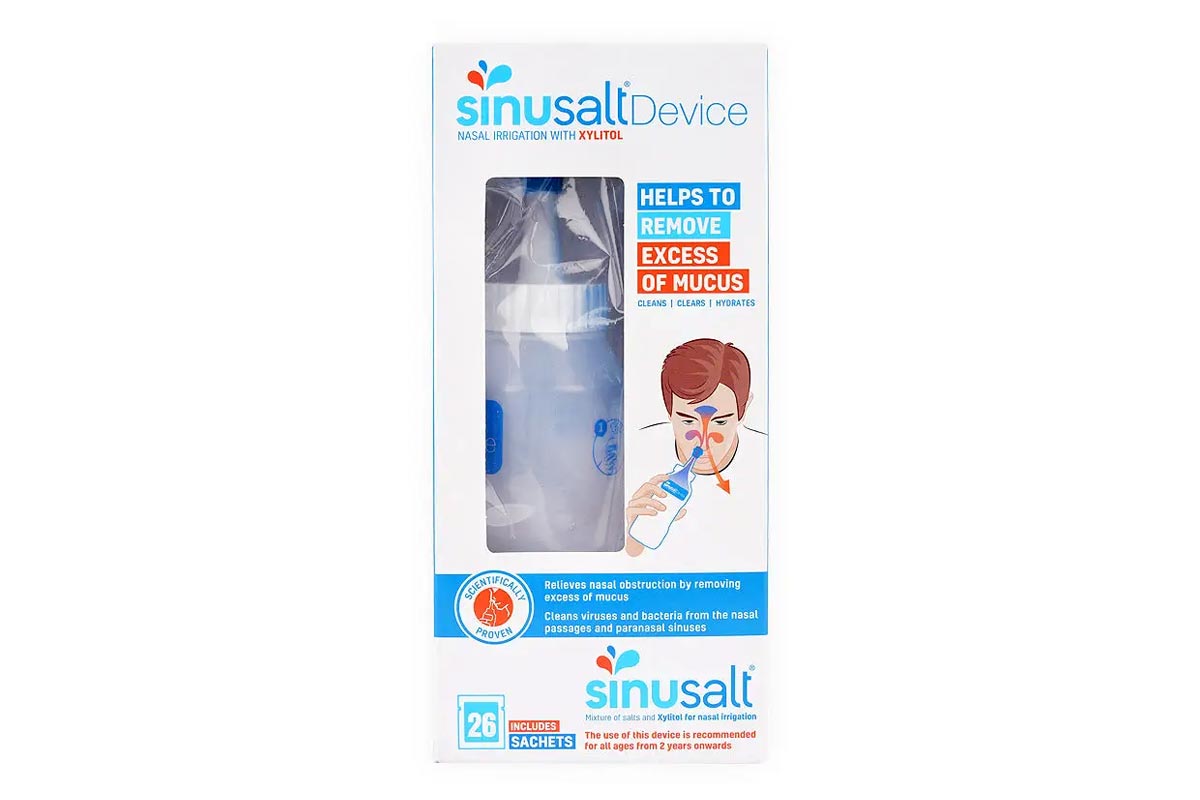 SINU SALT DEVICE NASAL IRRIGATION WITH XYLITO 26 SACHETS - Milano Pharmacy