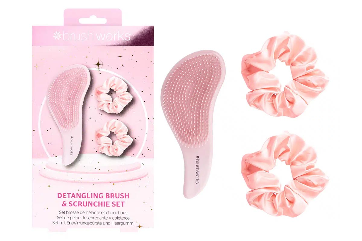 BRUSH WORKS DETANGLING BRUSH AND SCRUNCHIE SET - Milano Pharmacy