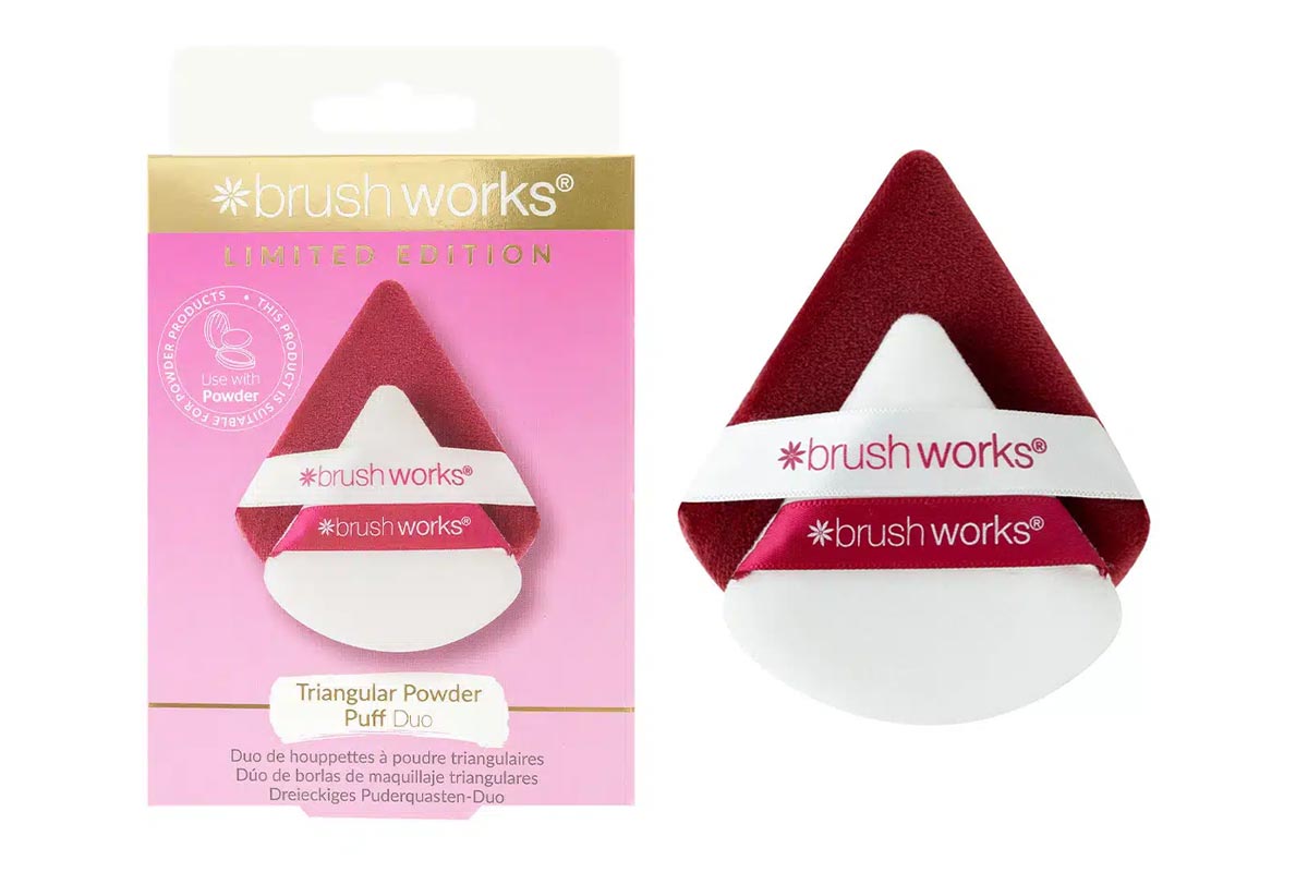 BRUSH WORKS TRIANGULAR POWDER PUFF DUO - Milano Pharmacy