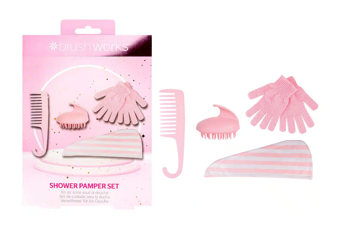 BOX BRUSH WORKS SHOWER PAMPER SET 5 IN 1 - Milano Pharmacy