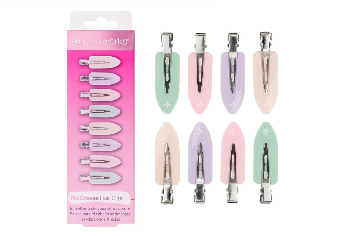 BRUSH WORKS NO CREASE HAIR CLIPS 8 PIECES - Milano Pharmacy