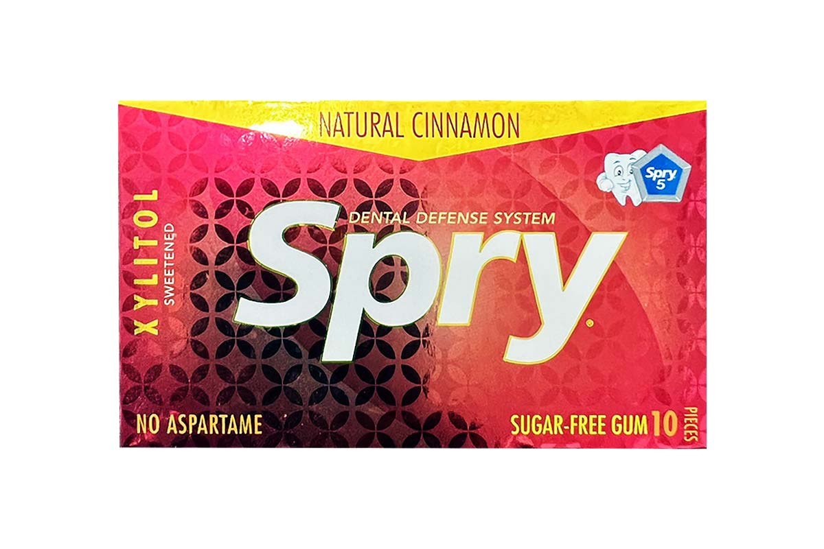 XYLITOL SPRY NATURAL CINNAMON SUGAR FREE 10 GUM - Milano Pharmacy