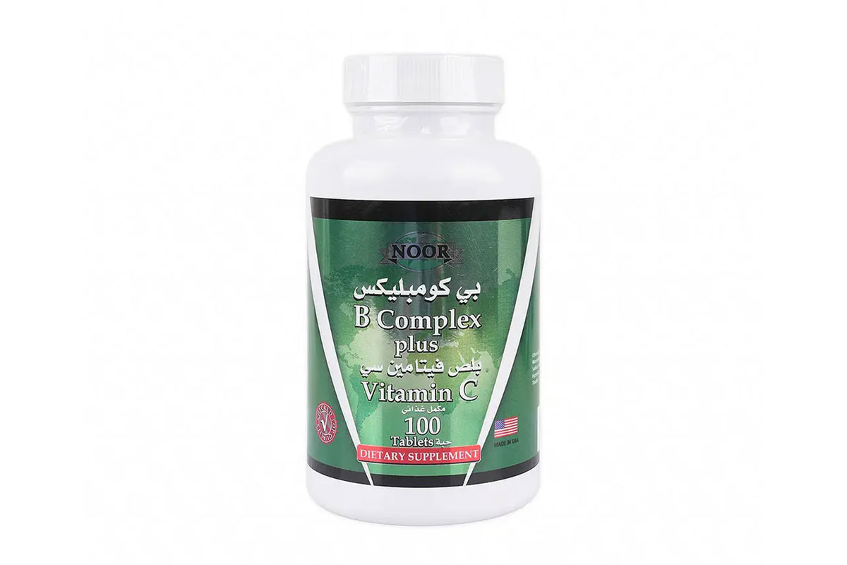 NOOR B COMBLEX PLUS VITAMIN C 100 TABLETS - Milano Pharmacy