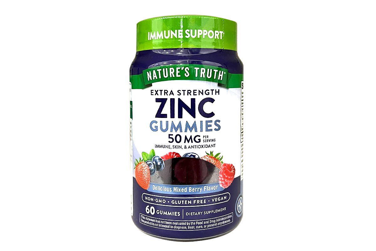 NATURES TRUTH ZINC 50 MG 60 GUMMIES - Milano Pharmacy