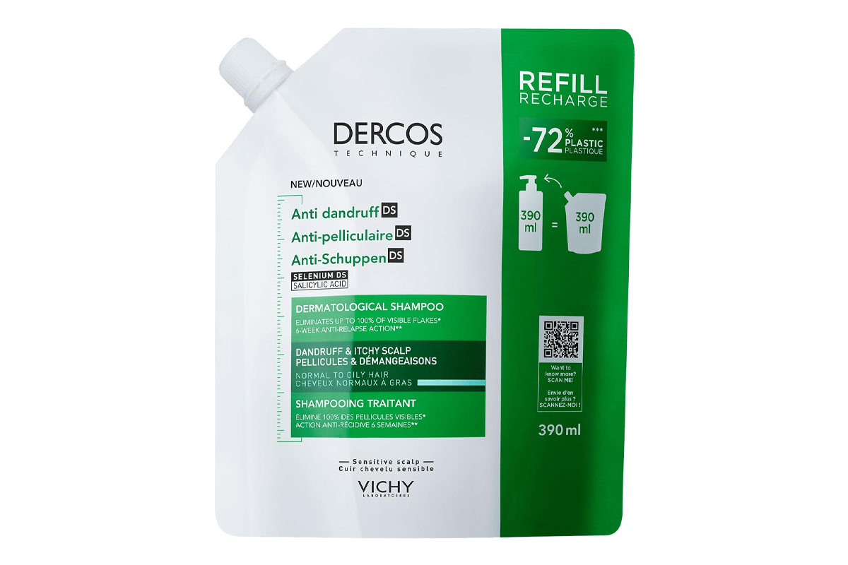 VICHY DERCOS ANTI DANDRUFF NORMAL TO OILY SHAMPOO 390 ML - Milano Pharmacy