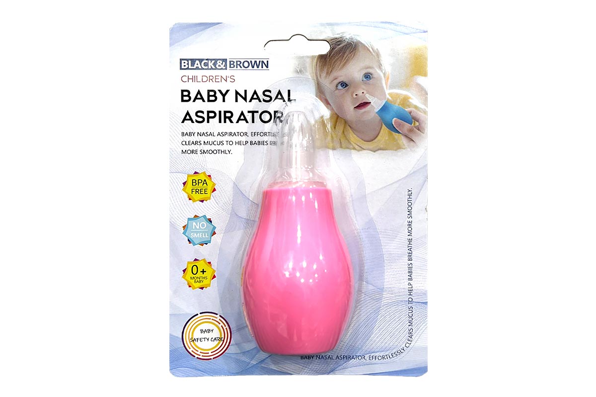BLACK AND BROWN NASAL ASPIRATOR PINK 0 + MONTHS - Milano Pharmacy