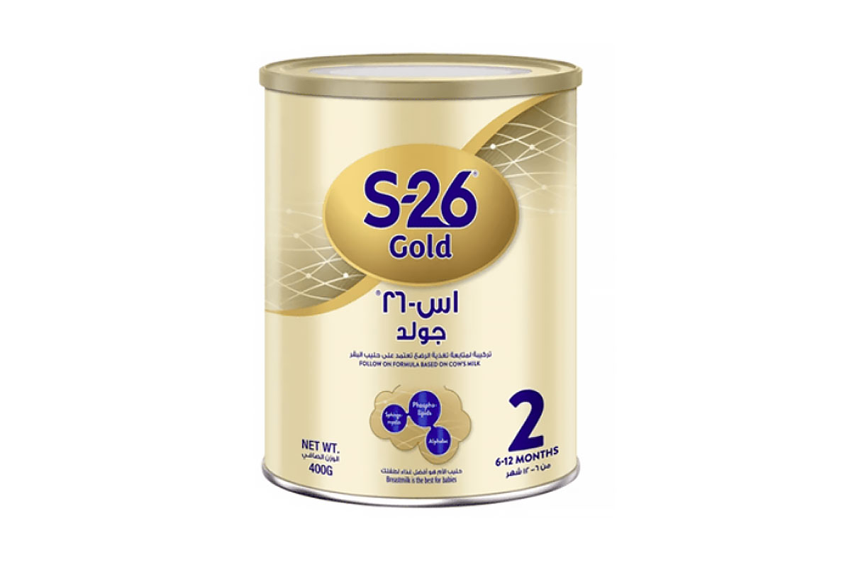 اس 26 جولد 2 مسحوق حليب من عمر 6 / 12 شهر 400 جم - صيدلية ميلانو