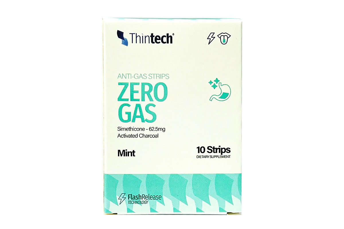 THINTECH ZERO GAS MINT FLAVOR 10 ORAL STRIPS - Milano Pharmacy