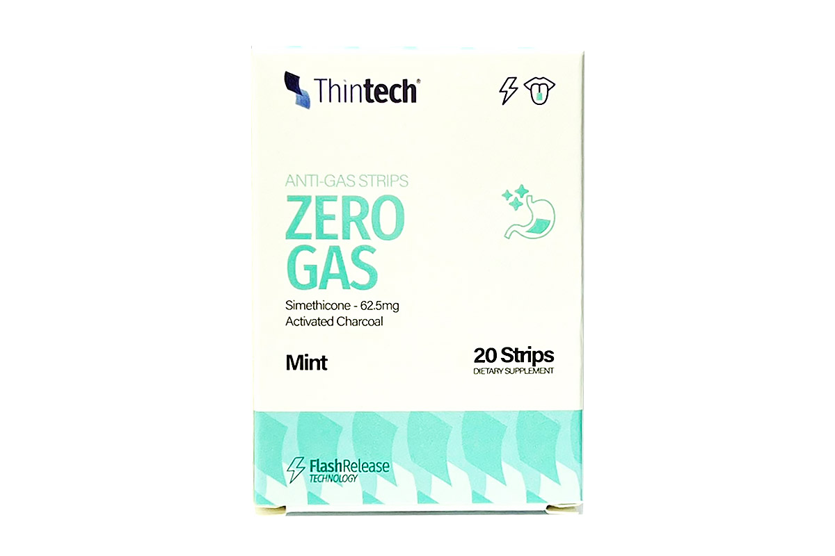 THINTECH ZERO GAS MINT FLAVOR 20 ORAL STRIPS - Milano Pharmacy