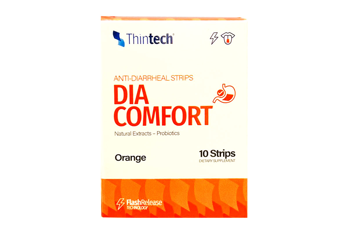 THINTECH DIA COMFORT ORANGE FLAVOR 10 ORAL STRIPS - Milano Pharmacy