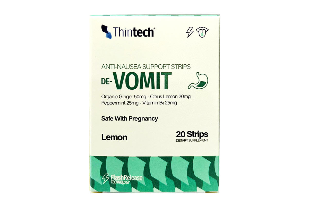 THINTECH DE-VOMIT LEMON FLAVOR 20 ORAL STRIPS - Milano Pharmacy