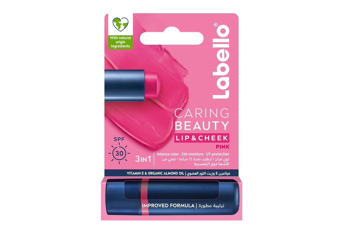 LABELLO CARING BEAUTY LIP AND CHEEK SPF 30 - 3IN1 PINK 4.8GM - Milano Pharmacy