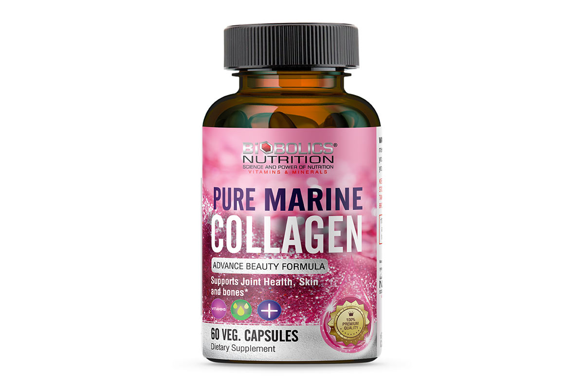 BIOBOLICS PURE MARINE COLLAGEN 60 VEG CAPSULES - Milano Pharmacy